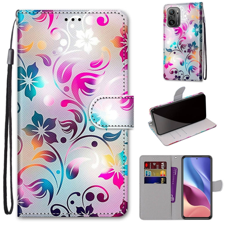 Coloured Drawing Cross Texture Horizontal Flip PU Leather Case with Holder & Card Slots & Wallet & Lanyard, For Alcatel 3L 2021, For Xiaomi Redmi K40 / K40 Pro / K40 Pro+