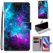 Load image into Gallery viewer, Coloured Drawing Cross Texture Horizontal Flip PU Leather Case with Holder &amp; Card Slots &amp; Wallet &amp; Lanyard, For Alcatel 3L 2021, For Xiaomi Redmi K40 / K40 Pro / K40 Pro+
