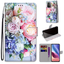 Load image into Gallery viewer, Coloured Drawing Cross Texture Horizontal Flip PU Leather Case with Holder &amp; Card Slots &amp; Wallet &amp; Lanyard, For Alcatel 3L 2021, For Xiaomi Redmi K40 / K40 Pro / K40 Pro+