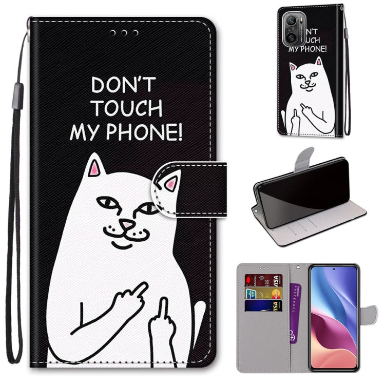 Coloured Drawing Cross Texture Horizontal Flip PU Leather Case with Holder & Card Slots & Wallet & Lanyard, For Alcatel 3L 2021, For Xiaomi Redmi K40 / K40 Pro / K40 Pro+