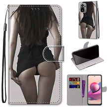 Load image into Gallery viewer, Coloured Drawing Cross Texture Horizontal Flip PU Leather Case with Holder &amp; Card Slots &amp; Wallet &amp; Lanyard, For Xiaomi Redmi Note 10 4G / Note 10S, For Xiaomi Redmi Note 10 5G