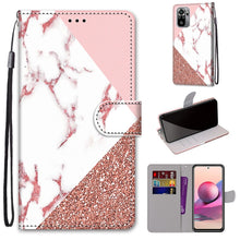 Load image into Gallery viewer, Coloured Drawing Cross Texture Horizontal Flip PU Leather Case with Holder &amp; Card Slots &amp; Wallet &amp; Lanyard, For Xiaomi Redmi Note 10 4G / Note 10S, For Xiaomi Redmi Note 10 5G