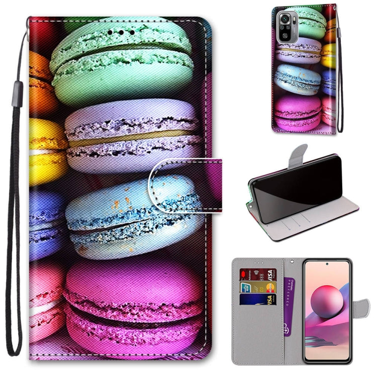 Coloured Drawing Cross Texture Horizontal Flip PU Leather Case with Holder & Card Slots & Wallet & Lanyard, For Xiaomi Redmi Note 10 4G / Note 10S, For Xiaomi Redmi Note 10 5G