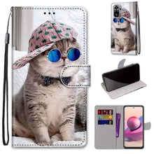 Load image into Gallery viewer, Coloured Drawing Cross Texture Horizontal Flip PU Leather Case with Holder &amp; Card Slots &amp; Wallet &amp; Lanyard, For Xiaomi Redmi Note 10 4G / Note 10S, For Xiaomi Redmi Note 10 5G
