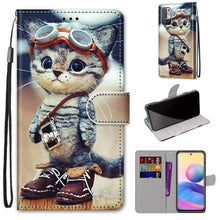 Load image into Gallery viewer, Coloured Drawing Cross Texture Horizontal Flip PU Leather Case with Holder &amp; Card Slots &amp; Wallet &amp; Lanyard, For Xiaomi Redmi Note 10 4G / Note 10S, For Xiaomi Redmi Note 10 5G