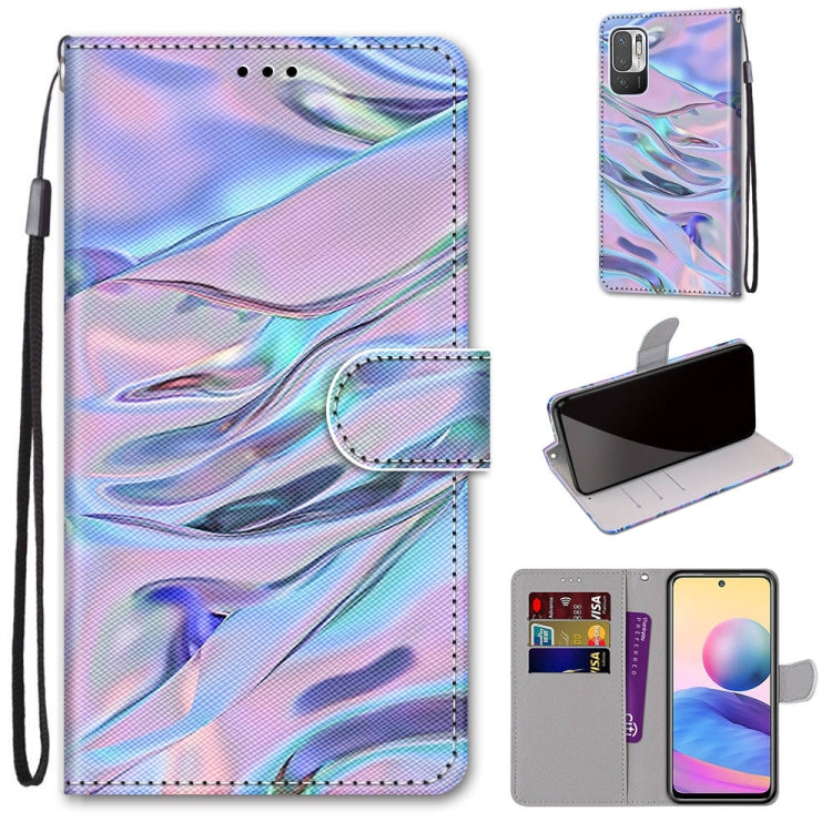Coloured Drawing Cross Texture Horizontal Flip PU Leather Case with Holder & Card Slots & Wallet & Lanyard, For Xiaomi Redmi Note 10 4G / Note 10S, For Xiaomi Redmi Note 10 5G