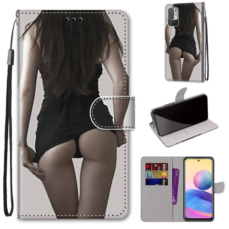 Coloured Drawing Cross Texture Horizontal Flip PU Leather Case with Holder & Card Slots & Wallet & Lanyard, For Xiaomi Redmi Note 10 4G / Note 10S, For Xiaomi Redmi Note 10 5G