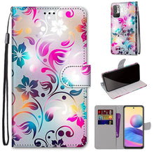 Load image into Gallery viewer, Coloured Drawing Cross Texture Horizontal Flip PU Leather Case with Holder &amp; Card Slots &amp; Wallet &amp; Lanyard, For Xiaomi Redmi Note 10 4G / Note 10S, For Xiaomi Redmi Note 10 5G