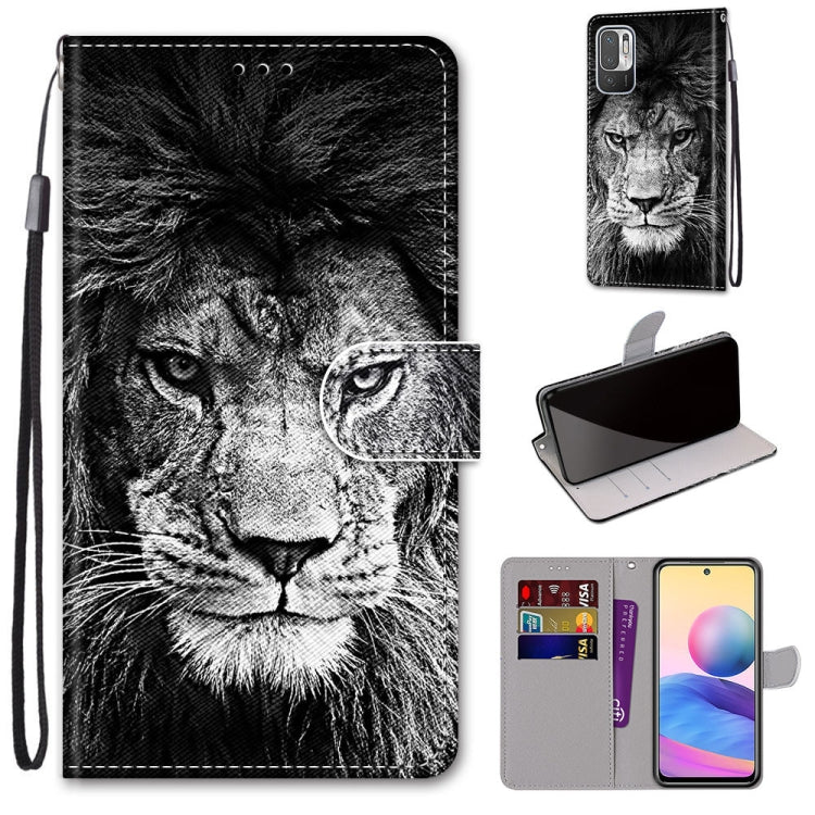 Coloured Drawing Cross Texture Horizontal Flip PU Leather Case with Holder & Card Slots & Wallet & Lanyard, For Xiaomi Redmi Note 10 4G / Note 10S, For Xiaomi Redmi Note 10 5G
