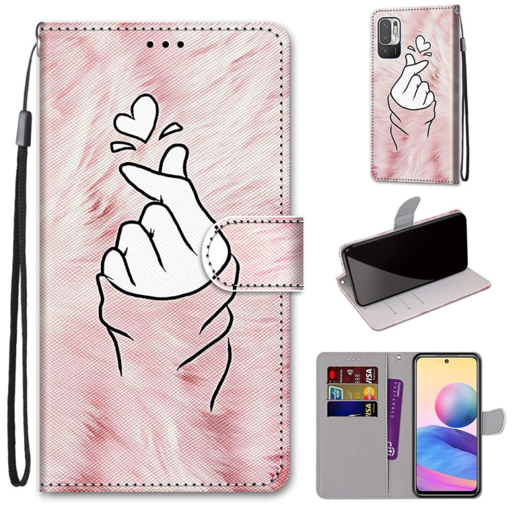 Coloured Drawing Cross Texture Horizontal Flip PU Leather Case with Holder & Card Slots & Wallet & Lanyard, For Xiaomi Redmi Note 10 4G / Note 10S, For Xiaomi Redmi Note 10 5G
