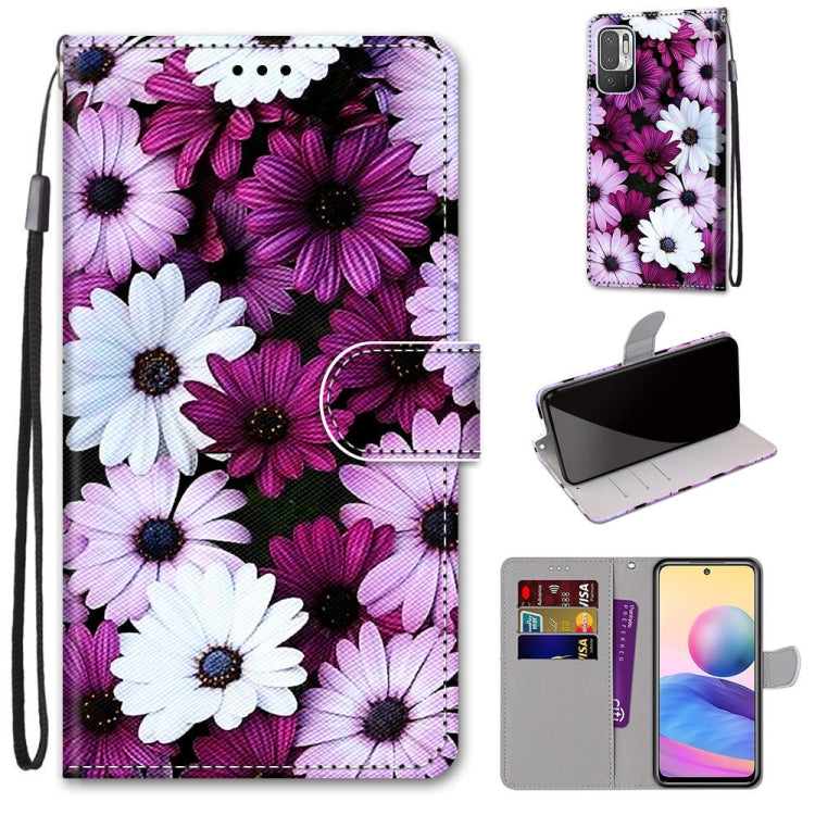 Coloured Drawing Cross Texture Horizontal Flip PU Leather Case with Holder & Card Slots & Wallet & Lanyard, For Xiaomi Redmi Note 10 4G / Note 10S, For Xiaomi Redmi Note 10 5G