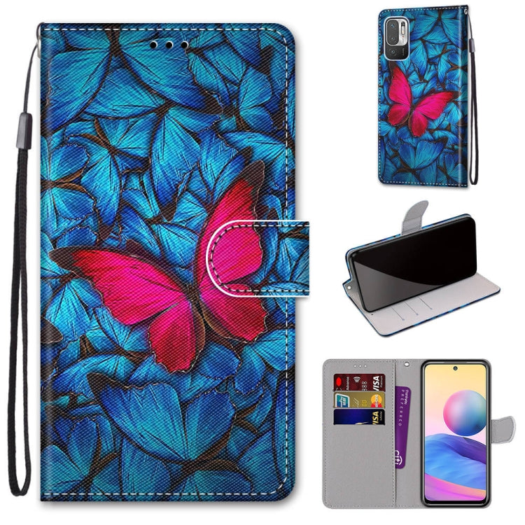 Coloured Drawing Cross Texture Horizontal Flip PU Leather Case with Holder & Card Slots & Wallet & Lanyard, For Xiaomi Redmi Note 10 4G / Note 10S, For Xiaomi Redmi Note 10 5G
