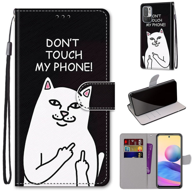 Coloured Drawing Cross Texture Horizontal Flip PU Leather Case with Holder & Card Slots & Wallet & Lanyard, For Xiaomi Redmi Note 10 4G / Note 10S, For Xiaomi Redmi Note 10 5G