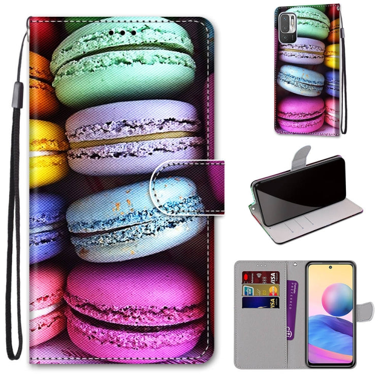 Coloured Drawing Cross Texture Horizontal Flip PU Leather Case with Holder & Card Slots & Wallet & Lanyard, For Xiaomi Redmi Note 10 4G / Note 10S, For Xiaomi Redmi Note 10 5G
