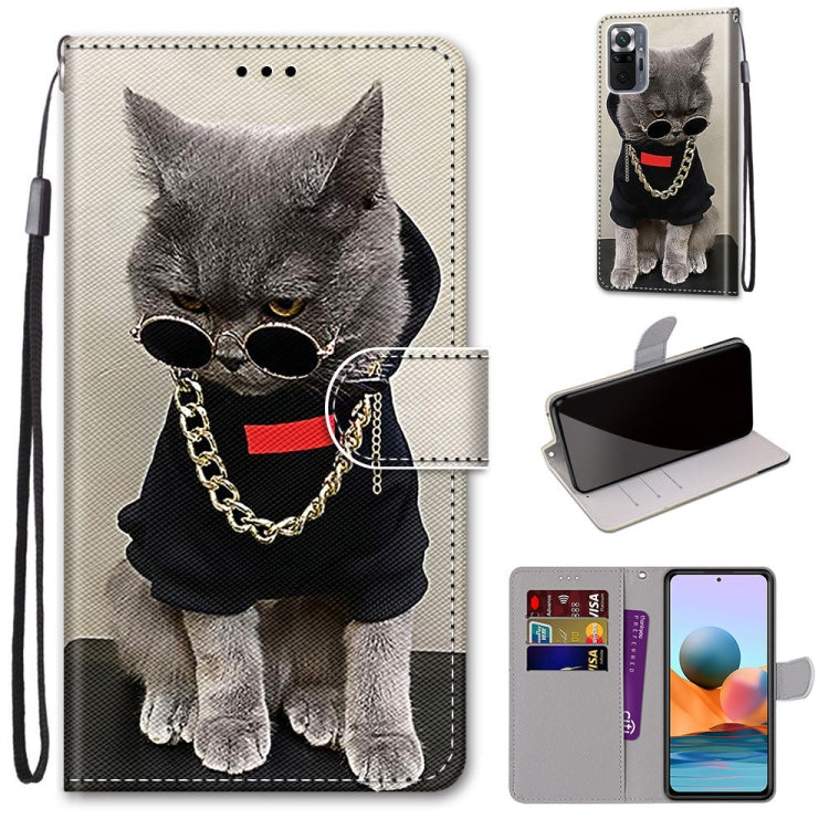 Coloured Drawing Cross Texture Horizontal Flip PU Leather Case with Holder & Card Slots & Wallet & Lanyard, For Xiaomi Redmi Note 10 Pro Max / Note 10 Pro, For Nokia 5.4