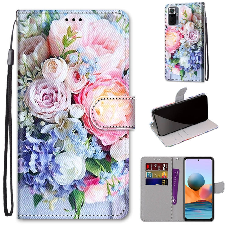 Coloured Drawing Cross Texture Horizontal Flip PU Leather Case with Holder & Card Slots & Wallet & Lanyard, For Xiaomi Redmi Note 10 Pro Max / Note 10 Pro, For Nokia 5.4