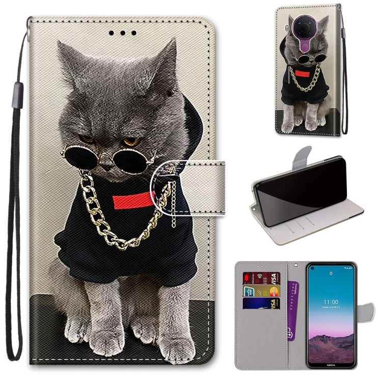 Coloured Drawing Cross Texture Horizontal Flip PU Leather Case with Holder & Card Slots & Wallet & Lanyard, For Xiaomi Redmi Note 10 Pro Max / Note 10 Pro, For Nokia 5.4