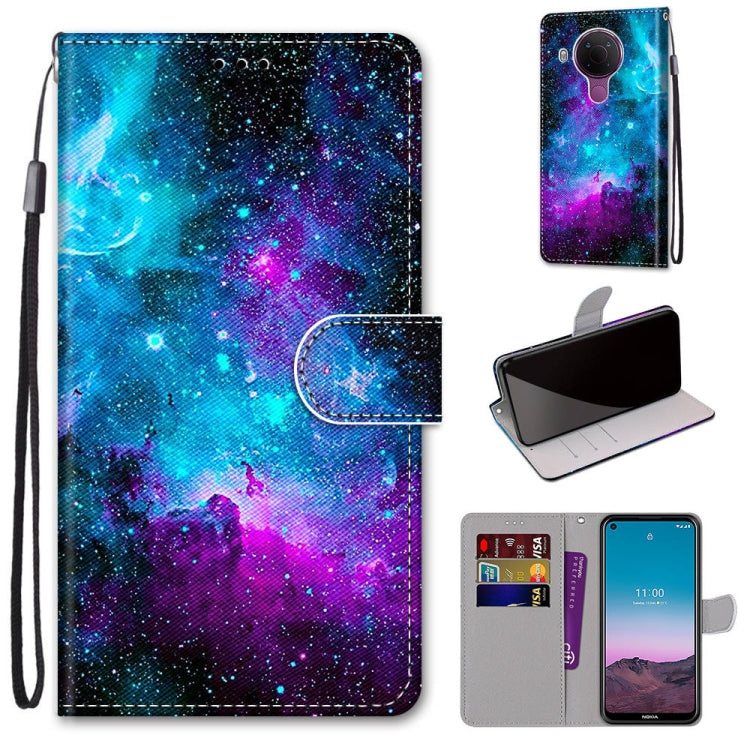 Coloured Drawing Cross Texture Horizontal Flip PU Leather Case with Holder & Card Slots & Wallet & Lanyard, For Xiaomi Redmi Note 10 Pro Max / Note 10 Pro, For Nokia 5.4