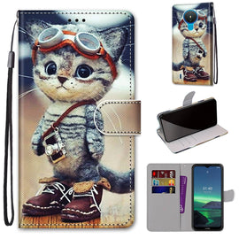 Coloured Drawing Cross Texture Horizontal Flip PU Leather Case with Holder & Card Slots & Wallet & Lanyard, For Nokia 1.4, For Samsung Galaxy A32 4G / A32 Lite