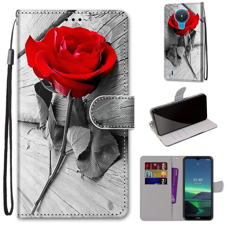Coloured Drawing Cross Texture Horizontal Flip PU Leather Case with Holder & Card Slots & Wallet & Lanyard, For Nokia 1.4, For Samsung Galaxy A32 4G / A32 Lite