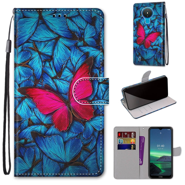 Coloured Drawing Cross Texture Horizontal Flip PU Leather Case with Holder & Card Slots & Wallet & Lanyard, For Nokia 1.4, For Samsung Galaxy A32 4G / A32 Lite