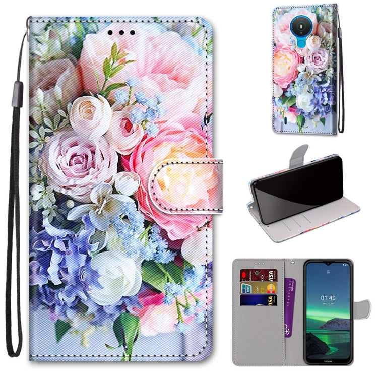 Coloured Drawing Cross Texture Horizontal Flip PU Leather Case with Holder & Card Slots & Wallet & Lanyard, For Nokia 1.4, For Samsung Galaxy A32 4G / A32 Lite