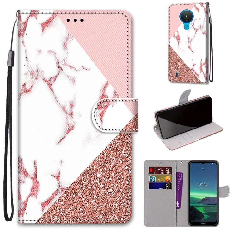 Coloured Drawing Cross Texture Horizontal Flip PU Leather Case with Holder & Card Slots & Wallet & Lanyard, For Nokia 1.4, For Samsung Galaxy A32 4G / A32 Lite