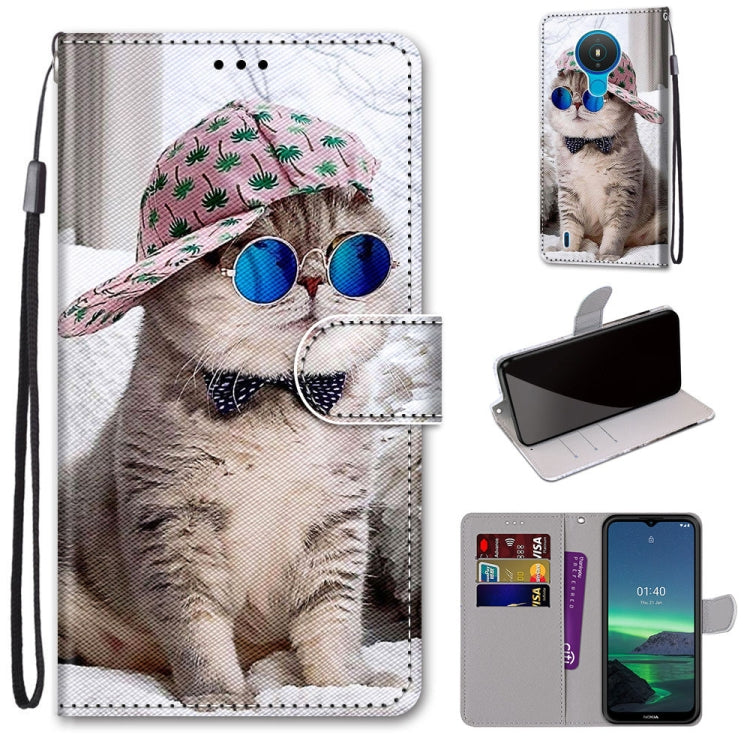 Coloured Drawing Cross Texture Horizontal Flip PU Leather Case with Holder & Card Slots & Wallet & Lanyard, For Nokia 1.4, For Samsung Galaxy A32 4G / A32 Lite