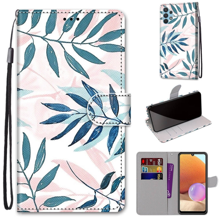 Coloured Drawing Cross Texture Horizontal Flip PU Leather Case with Holder & Card Slots & Wallet & Lanyard, For Nokia 1.4, For Samsung Galaxy A32 4G / A32 Lite