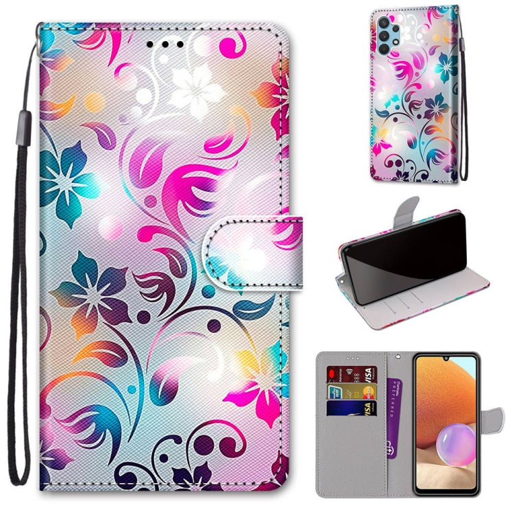 Coloured Drawing Cross Texture Horizontal Flip PU Leather Case with Holder & Card Slots & Wallet & Lanyard, For Nokia 1.4, For Samsung Galaxy A32 4G / A32 Lite