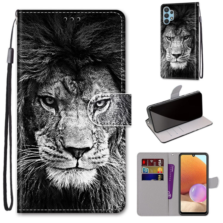 Coloured Drawing Cross Texture Horizontal Flip PU Leather Case with Holder & Card Slots & Wallet & Lanyard, For Nokia 1.4, For Samsung Galaxy A32 4G / A32 Lite