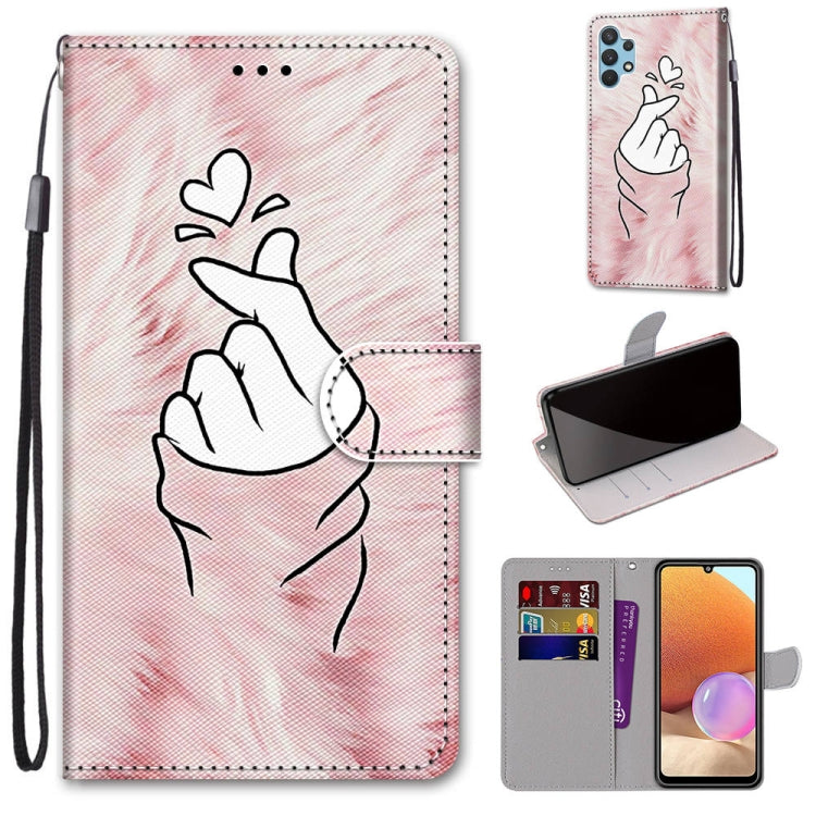 Coloured Drawing Cross Texture Horizontal Flip PU Leather Case with Holder & Card Slots & Wallet & Lanyard, For Nokia 1.4, For Samsung Galaxy A32 4G / A32 Lite