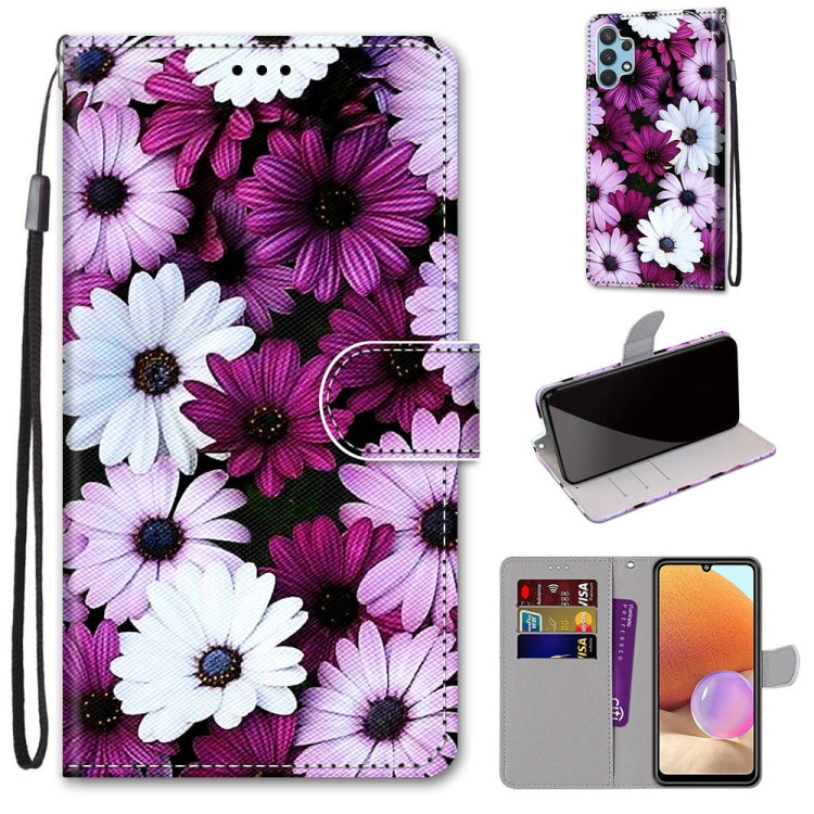 Coloured Drawing Cross Texture Horizontal Flip PU Leather Case with Holder & Card Slots & Wallet & Lanyard, For Nokia 1.4, For Samsung Galaxy A32 4G / A32 Lite