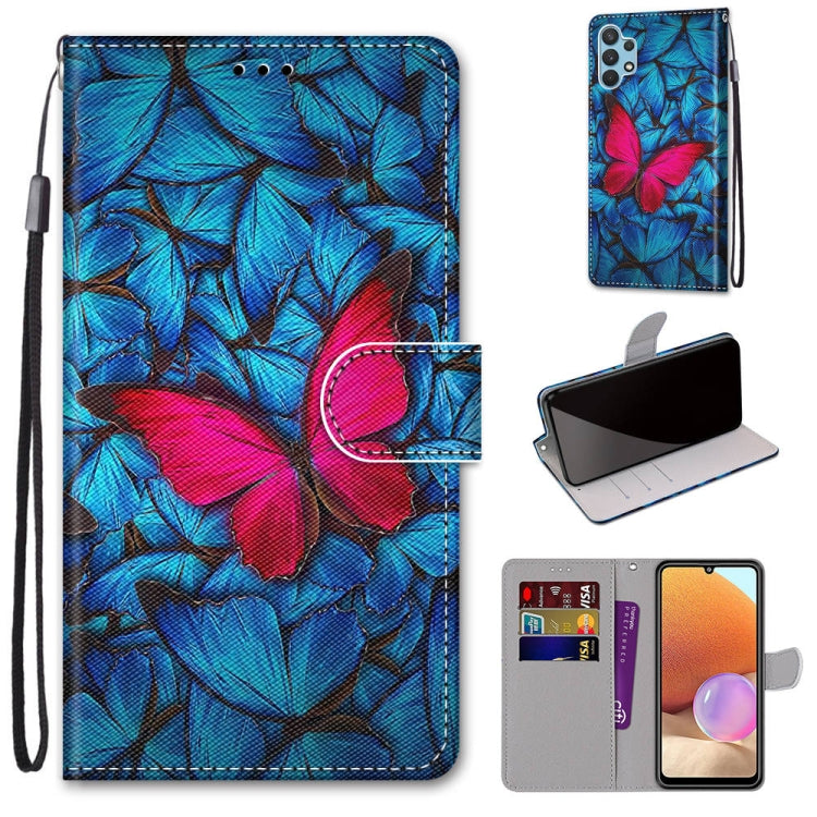 Coloured Drawing Cross Texture Horizontal Flip PU Leather Case with Holder & Card Slots & Wallet & Lanyard, For Nokia 1.4, For Samsung Galaxy A32 4G / A32 Lite