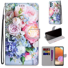 Load image into Gallery viewer, Coloured Drawing Cross Texture Horizontal Flip PU Leather Case with Holder &amp; Card Slots &amp; Wallet &amp; Lanyard, For Nokia 1.4, For Samsung Galaxy A32 4G / A32 Lite