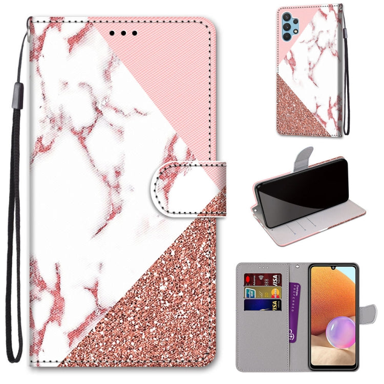 Coloured Drawing Cross Texture Horizontal Flip PU Leather Case with Holder & Card Slots & Wallet & Lanyard, For Nokia 1.4, For Samsung Galaxy A32 4G / A32 Lite