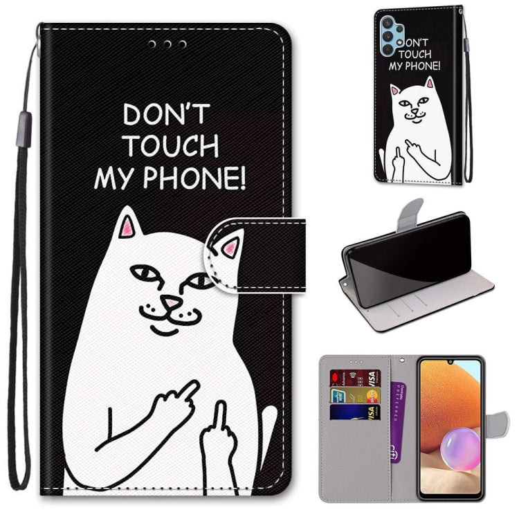 Coloured Drawing Cross Texture Horizontal Flip PU Leather Case with Holder & Card Slots & Wallet & Lanyard, For Nokia 1.4, For Samsung Galaxy A32 4G / A32 Lite