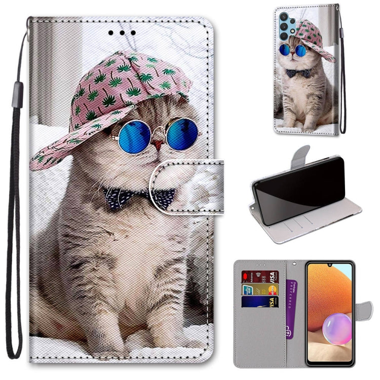 Coloured Drawing Cross Texture Horizontal Flip PU Leather Case with Holder & Card Slots & Wallet & Lanyard, For Nokia 1.4, For Samsung Galaxy A32 4G / A32 Lite