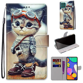 Coloured Drawing Cross Texture Horizontal Flip PU Leather Case with Holder & Card Slots & Wallet & Lanyard, For Samsung Galaxy F62 / M62, For Samsung Galaxy S21 FE