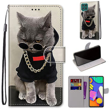Load image into Gallery viewer, Coloured Drawing Cross Texture Horizontal Flip PU Leather Case with Holder &amp; Card Slots &amp; Wallet &amp; Lanyard, For Samsung Galaxy F62 / M62, For Samsung Galaxy S21 FE