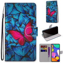 Load image into Gallery viewer, Coloured Drawing Cross Texture Horizontal Flip PU Leather Case with Holder &amp; Card Slots &amp; Wallet &amp; Lanyard, For Samsung Galaxy F62 / M62, For Samsung Galaxy S21 FE
