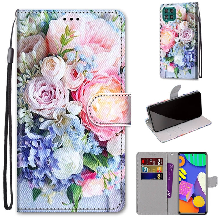 Coloured Drawing Cross Texture Horizontal Flip PU Leather Case with Holder & Card Slots & Wallet & Lanyard, For Samsung Galaxy F62 / M62, For Samsung Galaxy S21 FE