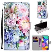 Load image into Gallery viewer, Coloured Drawing Cross Texture Horizontal Flip PU Leather Case with Holder &amp; Card Slots &amp; Wallet &amp; Lanyard, For Samsung Galaxy F62 / M62, For Samsung Galaxy S21 FE