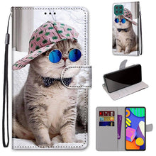 Load image into Gallery viewer, Coloured Drawing Cross Texture Horizontal Flip PU Leather Case with Holder &amp; Card Slots &amp; Wallet &amp; Lanyard, For Samsung Galaxy F62 / M62, For Samsung Galaxy S21 FE
