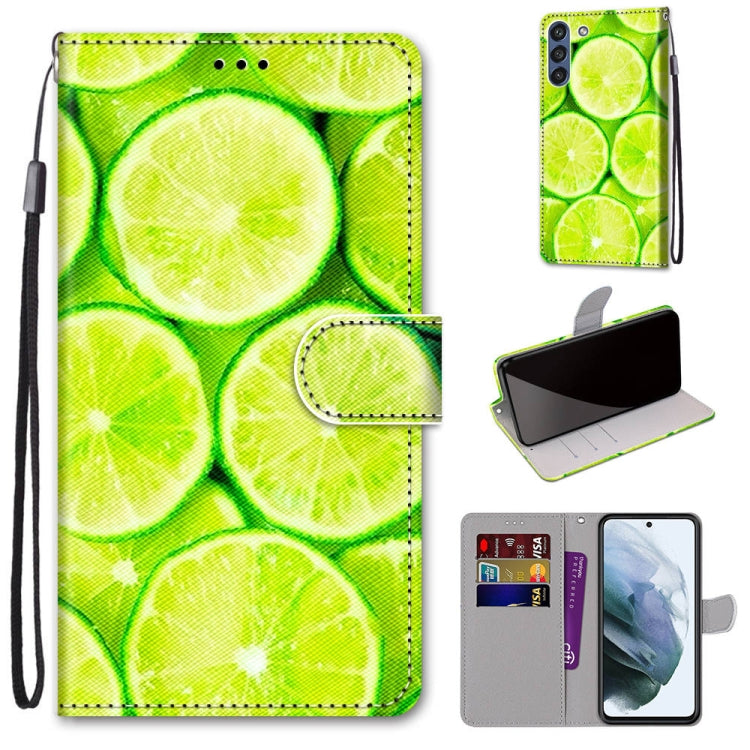 Coloured Drawing Cross Texture Horizontal Flip PU Leather Case with Holder & Card Slots & Wallet & Lanyard, For Samsung Galaxy F62 / M62, For Samsung Galaxy S21 FE