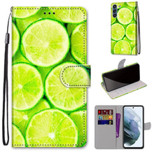 Load image into Gallery viewer, Coloured Drawing Cross Texture Horizontal Flip PU Leather Case with Holder &amp; Card Slots &amp; Wallet &amp; Lanyard, For Samsung Galaxy F62 / M62, For Samsung Galaxy S21 FE
