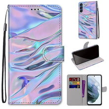Load image into Gallery viewer, Coloured Drawing Cross Texture Horizontal Flip PU Leather Case with Holder &amp; Card Slots &amp; Wallet &amp; Lanyard, For Samsung Galaxy F62 / M62, For Samsung Galaxy S21 FE