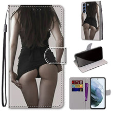 Load image into Gallery viewer, Coloured Drawing Cross Texture Horizontal Flip PU Leather Case with Holder &amp; Card Slots &amp; Wallet &amp; Lanyard, For Samsung Galaxy F62 / M62, For Samsung Galaxy S21 FE