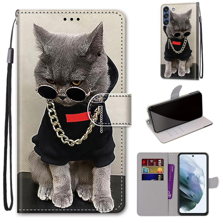 Coloured Drawing Cross Texture Horizontal Flip PU Leather Case with Holder & Card Slots & Wallet & Lanyard, For Samsung Galaxy F62 / M62, For Samsung Galaxy S21 FE