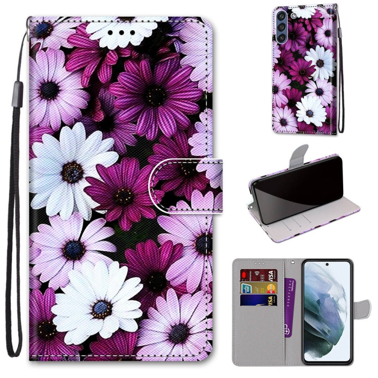 Coloured Drawing Cross Texture Horizontal Flip PU Leather Case with Holder & Card Slots & Wallet & Lanyard, For Samsung Galaxy F62 / M62, For Samsung Galaxy S21 FE